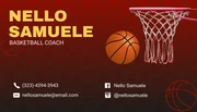 Red And Black Modern Trainer Basketball Sport Business Card - Page 2