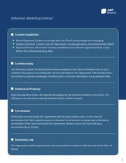 Influencer Marketing Contract Template - Page 2