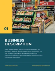 Blue And Yellow Small Business Plan - Page 2