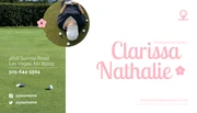 Green and Pink Woman Professional Golfer Business Card - Page 2