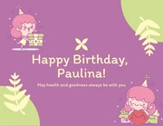 Purple And Green Playful Cheerful Illustration Girls Celebrate Birthday Presentation - Page 5