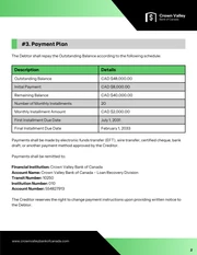 Payment Plan Contract Template - صفحة 2