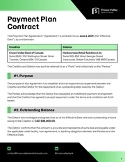 Payment Plan Contract Template - صفحة 1