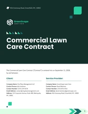 Commercial Lawn Care Contract Template - page 1