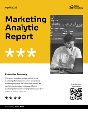 Marketing Analytic Report Template - Page 1