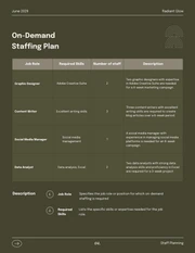 Light Beige and Green Earth Tone Staffing Plan - Page 4