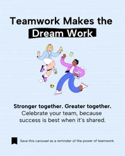 Teamwork Motivational Social Media Carousel Template - page 5