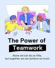 Teamwork Motivational Social Media Carousel Template - page 1