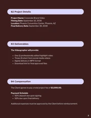 Freelance Video Contract Template - صفحة 2