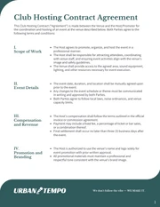 Club Hosting Contract Template - Seite 1
