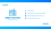 Blue Gradient Minimalist Business Professional Pool Name Card - Page 2