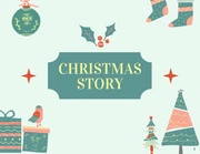 Mint Green Christmas Story Presentation - Seite 1
