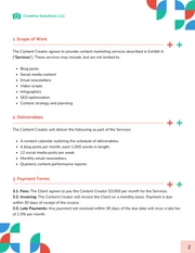 Content Creator Contract Template - Pagina 2