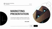 Black And White Clean Marketing Minimalist Presentation - Seite 1