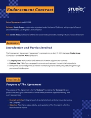 Endorsement Contract Template - page 1
