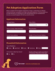 Pet Adoption Form Template - Page 1