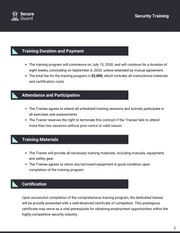 Security Training Contract Template - Pagina 2