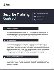 Security Training Contract Template - Seite 1