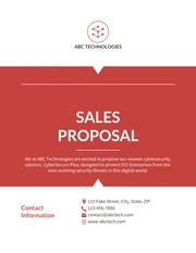 Red Modern Square Sales Proposal - Page 1
