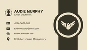 Dark Brown And Cream Minimalist Military Business Card - Page 2