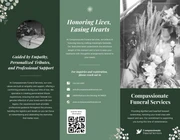 Minimalist Green Funeral Tri-fold  Brochure - Page 1