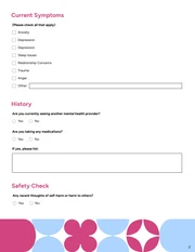 Free Mental Health Intake Form Template - Seite 2