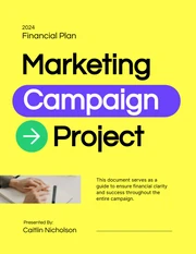 Colorful Modern Marketing Campaign Project Financial Plan - Page 1