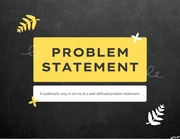 Black White And Yellow Classic Vintage Problem Statement Brainstorm Presentation - Page 1