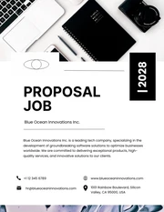 Simple White Modern Job Proposal - Seite 1