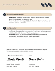 Fashion Designer Contract Template - Page 3