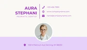 Lilac And Beige Simple Dental Business Card - Seite 2