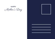 White And Navy Clean Minimalist Illustration Happy Mother's Day Postcard - Page 2