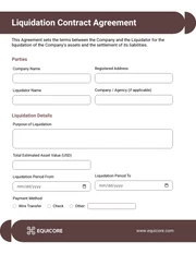 Liquidation Contract Template - page 1