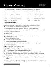 Black Minimalist Modern Simple Investor Contracts - Page 1