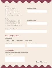 Bakery Order Form Template - Seite 2