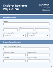 Simple Blue Employment Forms - Seite 1