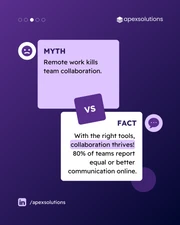 Myths vs. Facts About Remote Work Carousel Post Template - Page 3