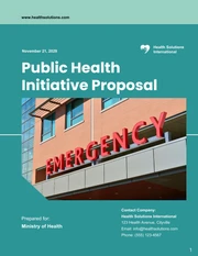 Public Health Initiative Proposal - Page 1