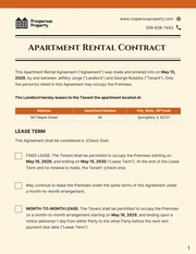 Apartment Rental Contract Template - Page 1