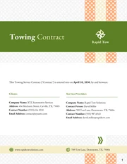 Towing Contract Template - page 1