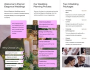 Elegance Brown and Pink Wedding Tri-fold Brochure - Page 2