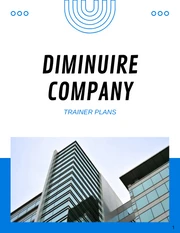 White And Blue Simple Modern Minimalist Company Training Plans - Page 1
