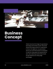 Dark Blue Purple Business Plan - Page 3