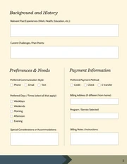 Client Intake Form Template - Seite 2