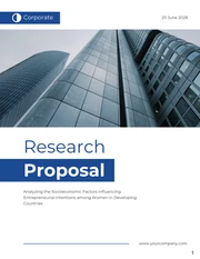Clean Minimalist Modern Research Proposals - page 1