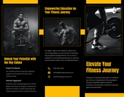 Black and Yellow Fitness Brochure - Page 1