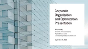 Corporate Business Consulting Presentation - Página 1