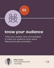 Public Speaking Tips LinkedIn Carousel Post Template - Page 2