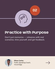 Public Speaking Tips LinkedIn Carousel Post Template - Page 3