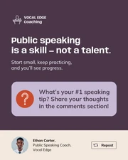Public Speaking Tips LinkedIn Carousel Post Template - Page 5